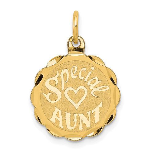 Lex & Lu 14k Yellow Gold Special Aunt Charm - Lex & Lu