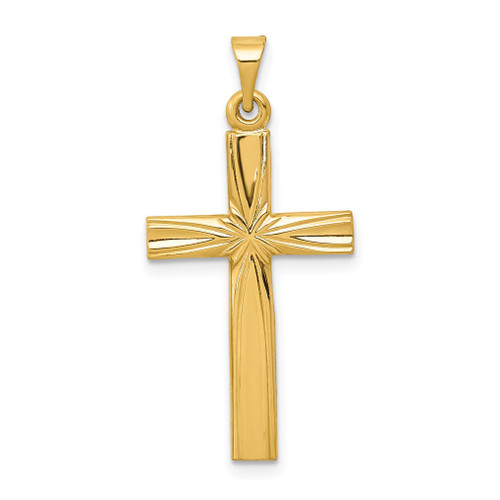 Lex & Lu 14k Yellow Gold Polished Latin Cross Pendant LAL89294 - Lex & Lu