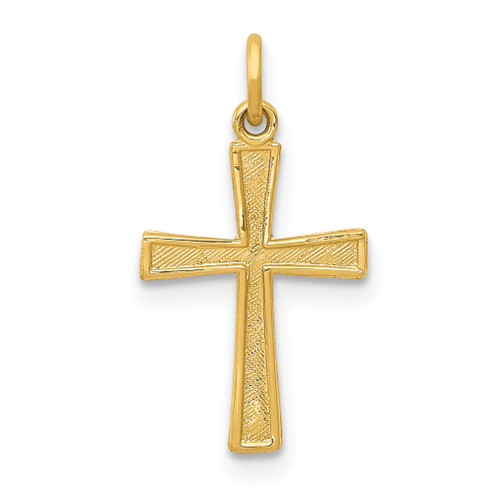 Lex & Lu 14k Yellow Gold Cross Charm LAL89301 - Lex & Lu