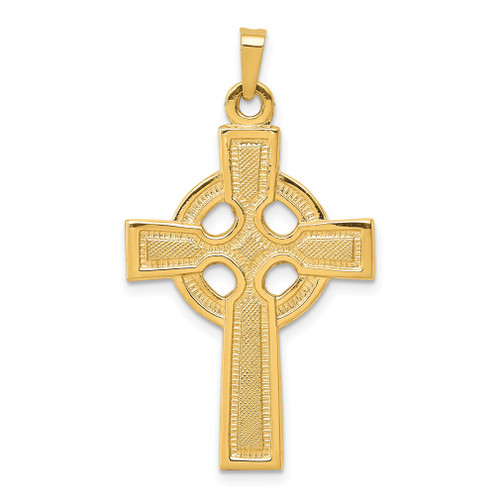 Lex & Lu 14k Yellow Gold Celtic Cross Charm LAL89476 - Lex & Lu