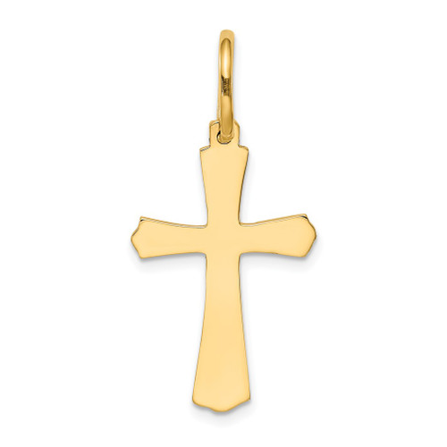 Lex & Lu 14k Yellow Gold Polished Cross Charm LAL89505 - Lex & Lu