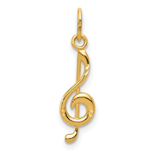 Lex & Lu 14k Yellow Gold Music Note Pendant - Lex & Lu