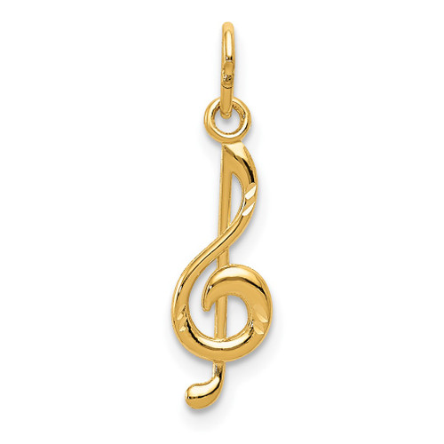 Lex & Lu 14k Yellow Gold Music Note Pendant - Lex & Lu