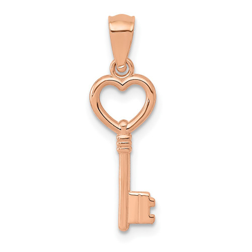 Lex & Lu 14k Rose Gold Key Pendant - Lex & Lu