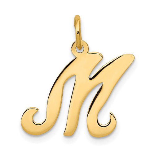 Lex & Lu 14k Yellow Gold Initial M Charm LAL91285 - Lex & Lu