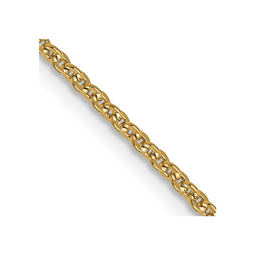 Lex & Lu 14k Yellow Gold Flat Cable Chain Necklace LAL92116 - Lex & Lu