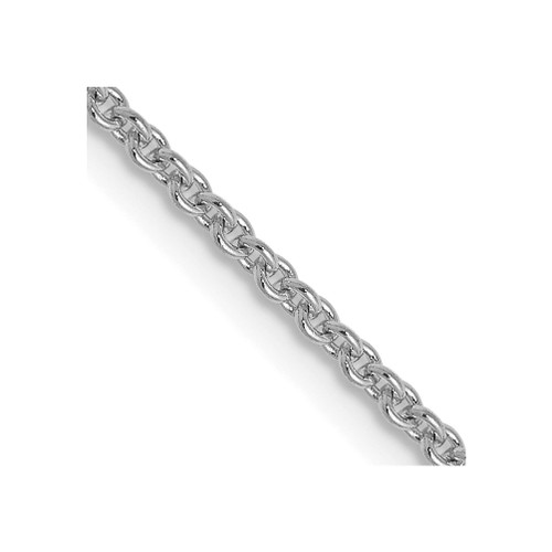 Lex & Lu 14k White Gold Round Cable Chain Necklace LAL92196 - Lex & Lu