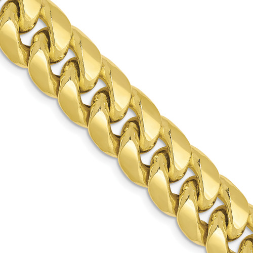 Lex & Lu 10k Yellow Gold Semi Solid Miami Cuban Chain Necklace or Bracelet LAL92317 - Lex & Lu