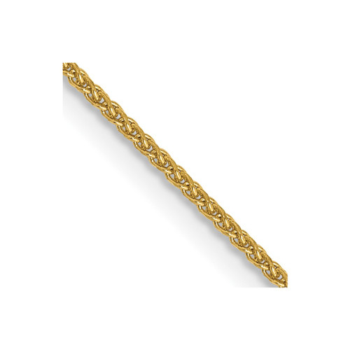 Lex & Lu 18k Yellow Gold 1.00mm D/C Spiga Chain Necklace - Lex & Lu