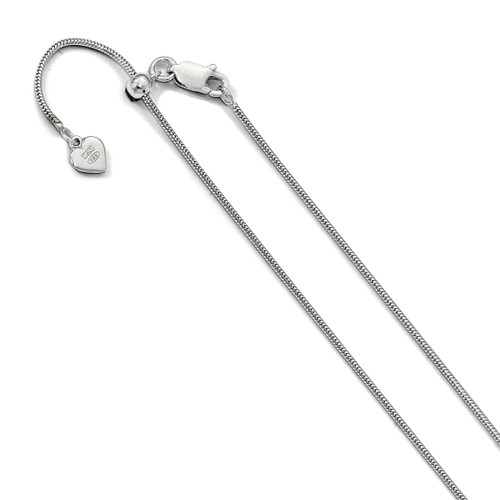 Lex & Lu Sterling Silver Adjustable Snake Chain Necklace LAL92647 - Lex & Lu
