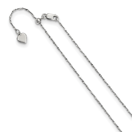 Lex & Lu Sterling Silver Fancy Twisted Adjustable Chain Necklace - Lex & Lu