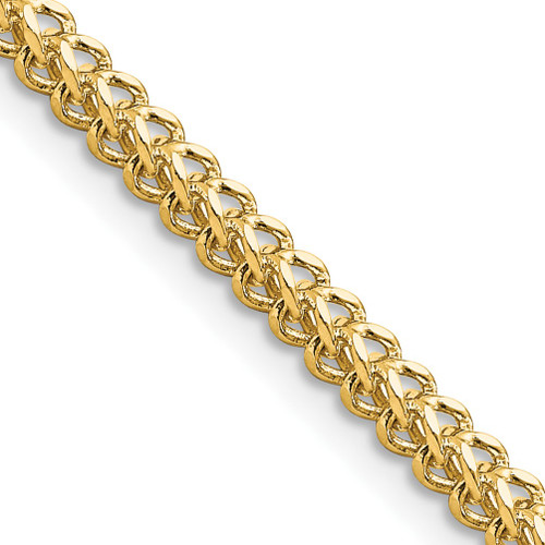 Lex & Lu 14k Yellow Gold 2.5mm Franco Chain Necklace or Bracelet LAL92711 - Lex & Lu