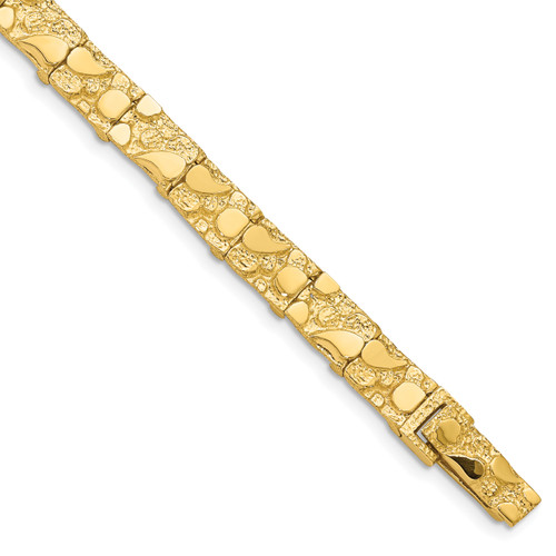 Lex & Lu 14k Yellow Gold 7.00mm Nugget Bracelet - Lex & Lu