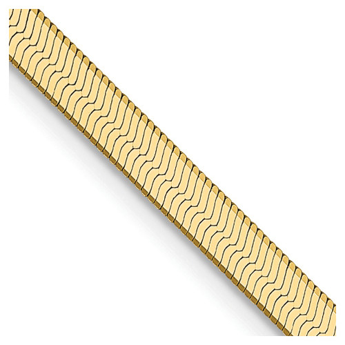 Lex & Lu 14k Yellow Gold 3.0mm Silky Herringbone Chain Necklace or Bracelet - Lex & Lu