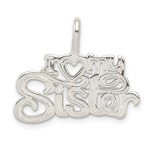 Lex & Lu Sterling Silver I (heart) my Sister Pendant - Lex & Lu