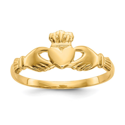 Lex & Lu 14k Yellow Gold Claddagh Ring - Lex & Lu