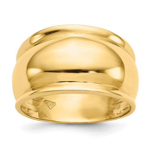 Lex & Lu 14k Yellow Gold Polished Dome Ring LAL96977 - Lex & Lu