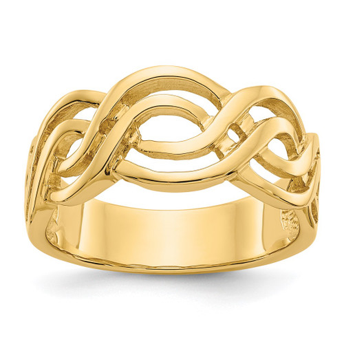 Lex & Lu 14k Yellow Gold Infinity Ring - Lex & Lu