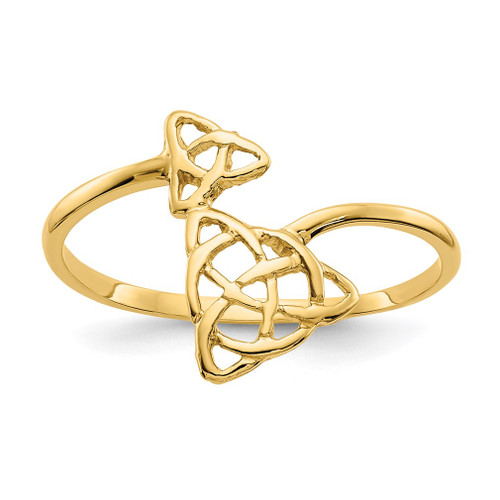 Lex & Lu 14k Yellow Gold Polished Celtic Knot Ring - Lex & Lu