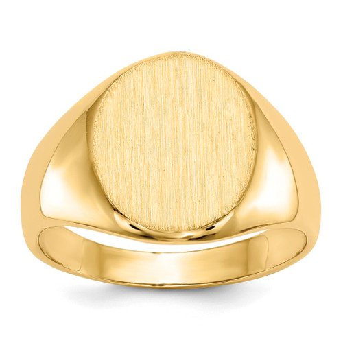 Lex & Lu 14k Yellow Gold Signet Ring RS114 - Lex & Lu