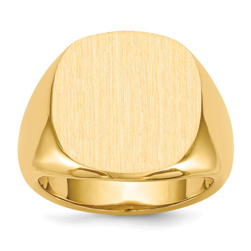 Lex & Lu 14k Yellow Gold Men's Signet Ring LAL97522 - Lex & Lu