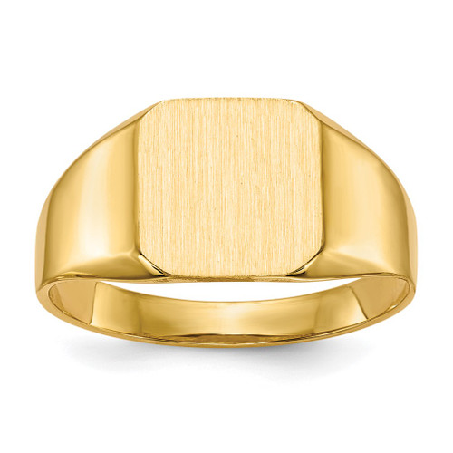 Lex & Lu 14k Yellow Gold Men's Signet Ring LAL97548 - Lex & Lu