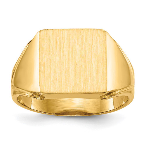 Lex & Lu 14k Yellow Gold Men's Signet Ring LAL97587 - Lex & Lu