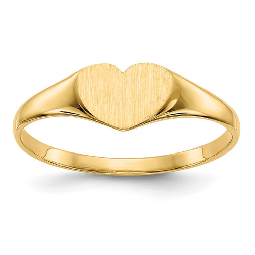 Lex & Lu 14k Yellow Gold Signet Ring LAL97629 - Lex & Lu