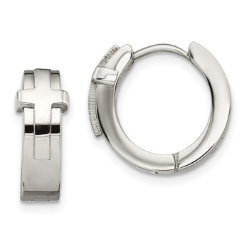 アクセサリー luijewelry / large hoop stone charm Medium Pavé Silver Signature Cross Charm with Gold Hoop