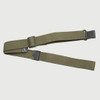 High quality cotton web sling for the M1 Garand.  Newly manufactured.  Olive Drab green webbing with Parkerized metal components.