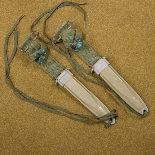 2 NEW OLD STOCK M8A1 BAYONET SCABBARDS