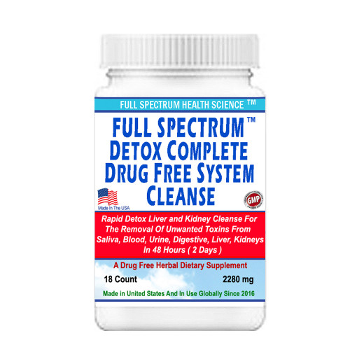 FULL SPECTRUM Detox Complete Natural System Cleanse - 2 Days To Detox - Made In USA 18 Caplets