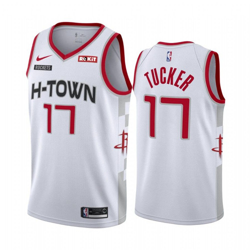 HickVibes P.J. Tucker Houston Rockets 2019 White City Edition Finished Jersey
