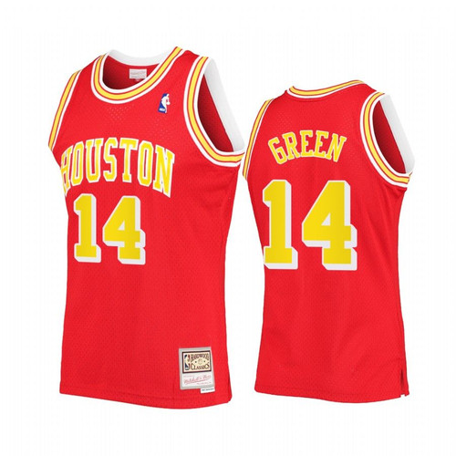 HickVibes Gerald Green #14 Houston Rockets Red Hardwood Classics Jersey