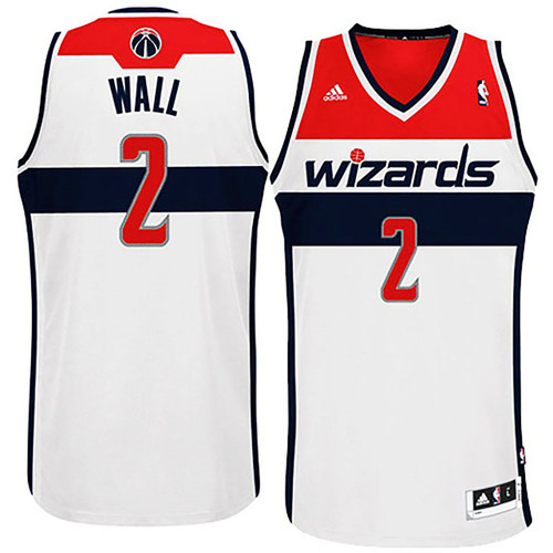 HickVibes Male John Wall Washington Wizards #2 White Swingman Jersey