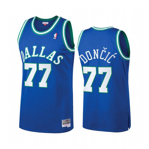 HickVibes Dallas Mavericks Luka Doncic #77 Blue Heritage Classic Jersey