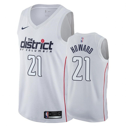 HickVibes Wizards Male Dwight Howard #21 City White Jersey