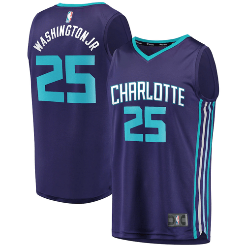 HickVibes Pj Washington Jr. Charlotte Hornets Fanatics Branded Fast Break Player Team Statement Edition Purple 3D Jersey