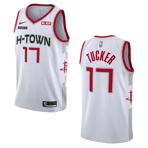 HickVibes Houston Rockets 17 P.J. Tucker City Swingman White 3D Jersey