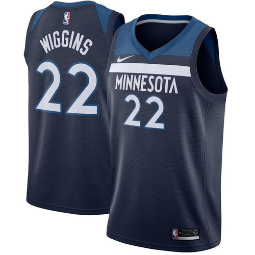 HickVibes Andrew Wiggins Minnesota Timberwolves Jersey Jersey Navy Icon Edition 2021