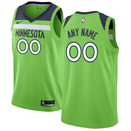 HickVibes Minnesota Timberwolves Custom Jersey Neon Green Statement Edition 2021