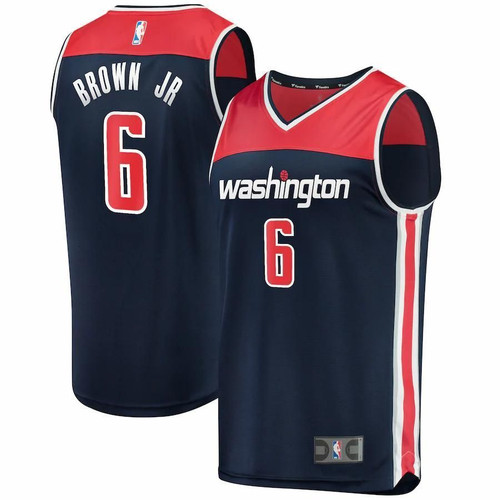 HickVibes Troy Brown Jr. Washington Wizards Fanatics Branded Fast Break Player Statement Edition Navy 3D Jersey
