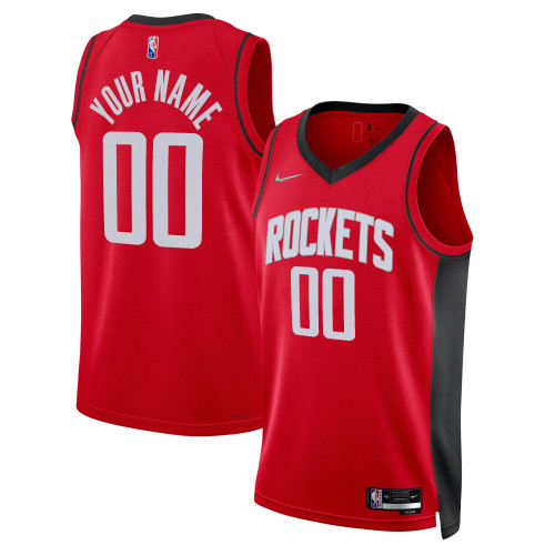 HickVibes Houston Rockets Nike Replica Replica Replica 2021/22 Diamond Swingman Custom Jersey - Icon Edition - Red