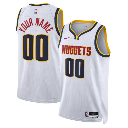 HickVibes Denver Nuggets Nike Replica Replica Replica Unisex 2022/23 Swingman Custom Jersey White - Association Edition