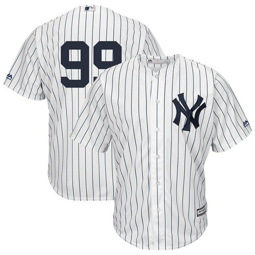 HickVibes Aaron Judge New York Yankees Majestic Cool Base Player Jersey White 2019