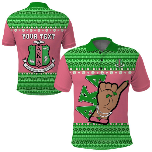 HickVibes (Custom Personalised) Alpha Kappa Alpha Polo Shirt African Pattern