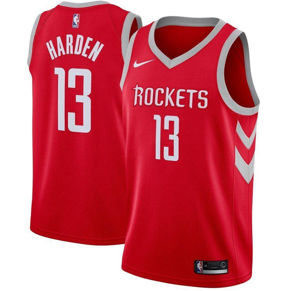 HickVibes James Harden Houston Rockets Jersey Red Icon Edition 2019