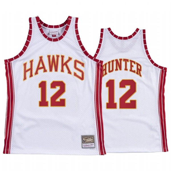 HickVibes De'Andre Hunter #12 Atlanta Hawks Hardwood Classics Jersey White