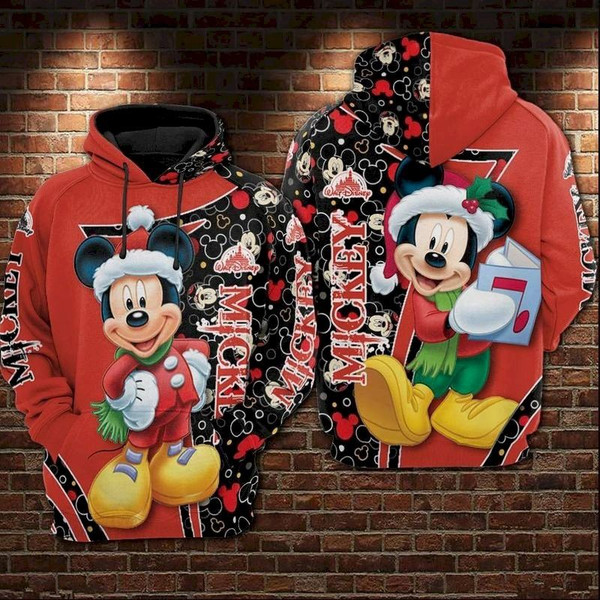 HickVibes Mickey Mouse Wizard Stained Glass Style Hoodie Sweater Shirt