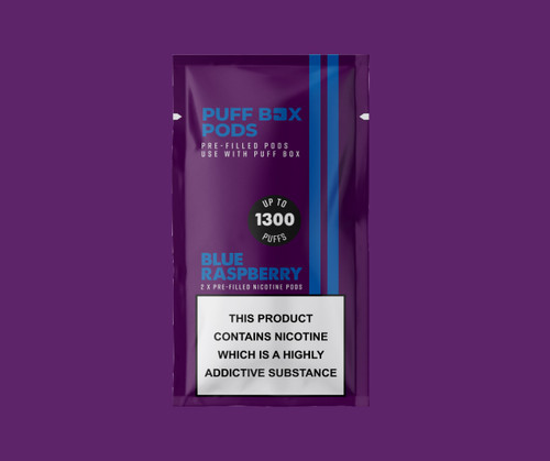 Puff Box Rechargeable Disposable Blue Raspberry Vape